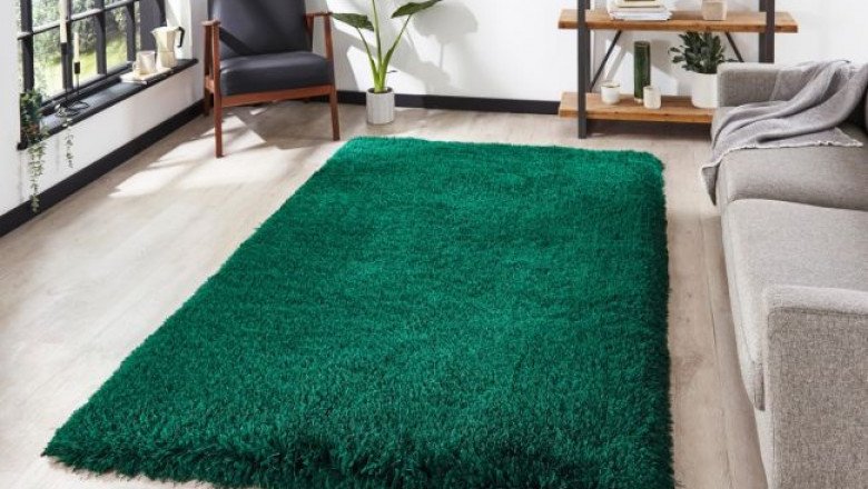 Give your room a natural vibe by laying Forest Green Rugs!