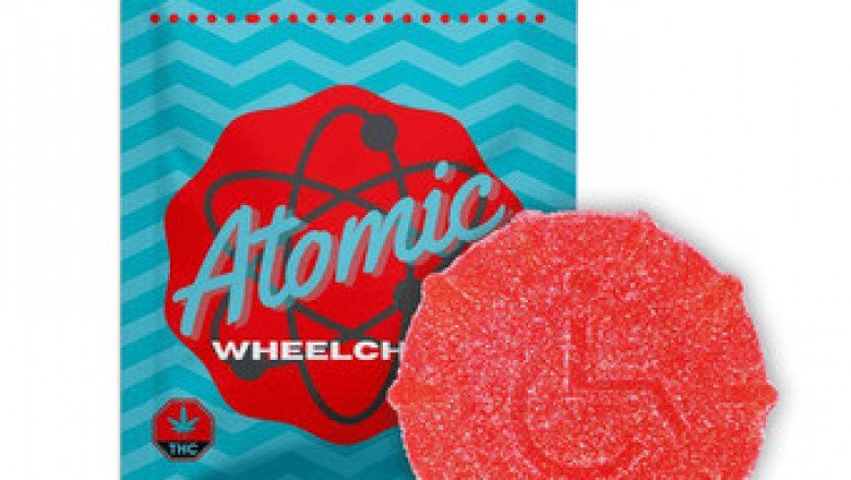 ATOMIC WHEELCHAIR PUCK GUMMY GRAPEFRUIT 1000MG THC