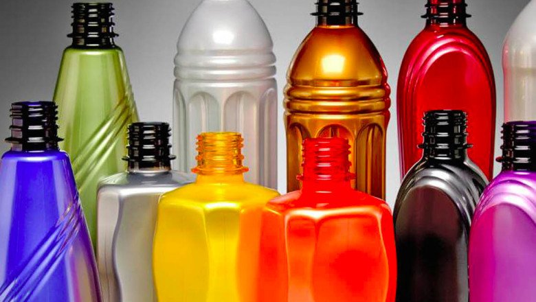 Plastic Bottles, Containers, And Cosmetics Are Made Of Polyester Polyethylene Terephthalate (PET)