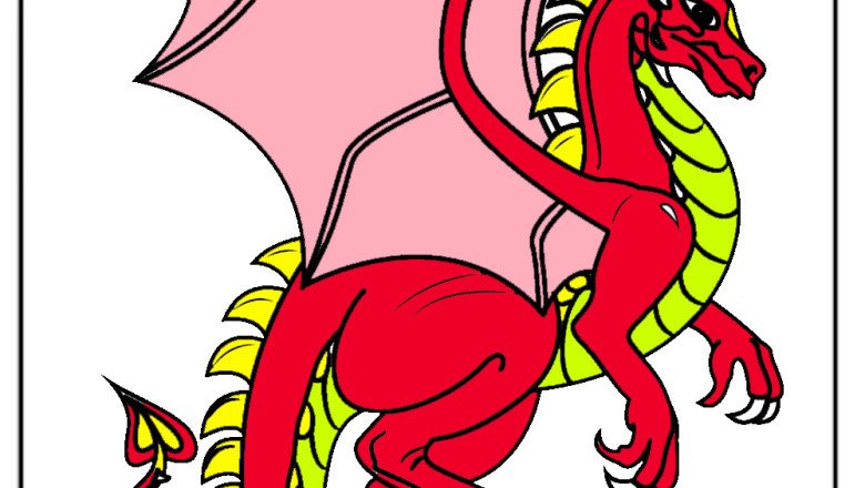 How to Draw Flying Dragon Drawing