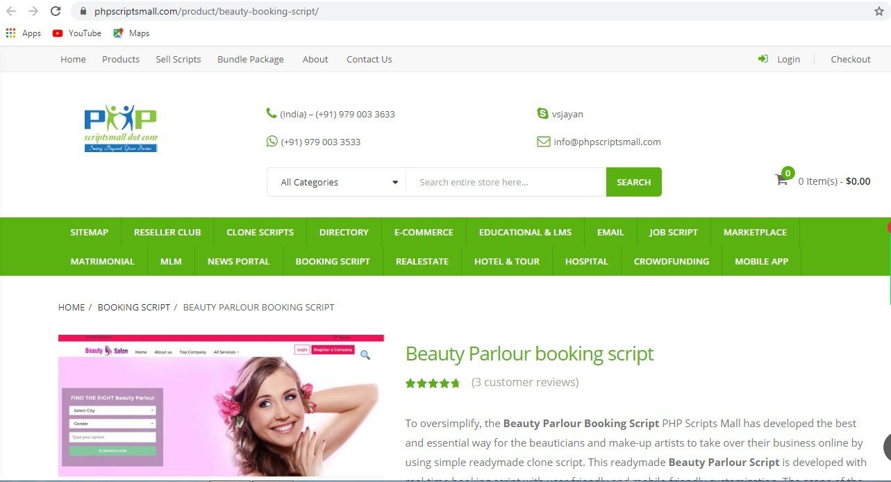 php readymade Beauty Parlour booking script