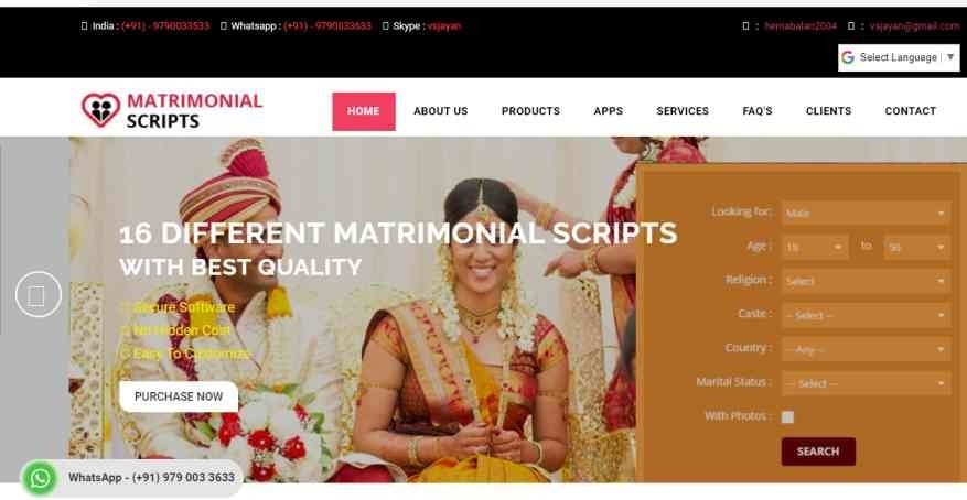 PHP readymade matrimonial script