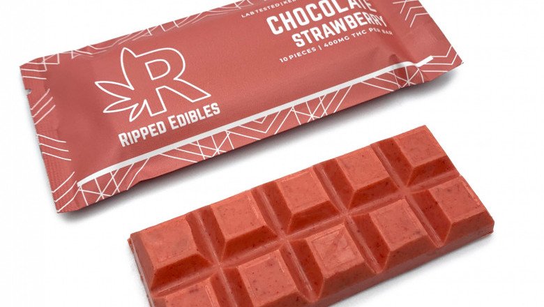 RIPPED EDIBLES - CHOCOLATE - STRAWBERRY - 400MG THC