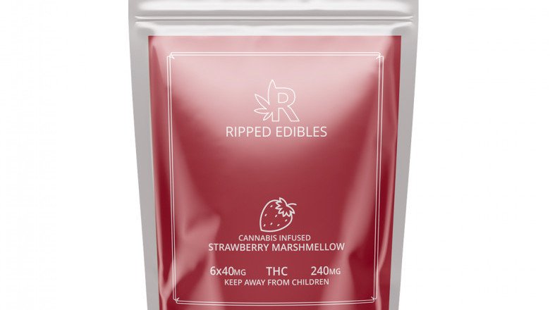 RIPPED EDIBLES - STRAWBERRY MARSHMELLO - 240MG THC