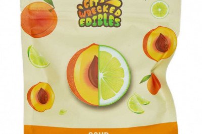Get Wrecked Edibles – Sour Peaches 150mg THC