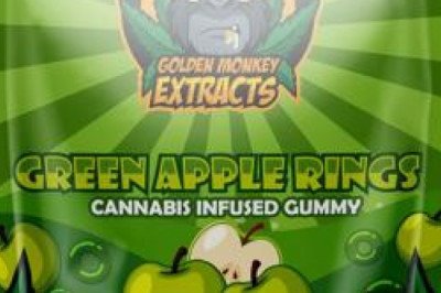 Golden Monkey Extracts –Green Apple Rings Gummy 240mg THC : 100mg CBD