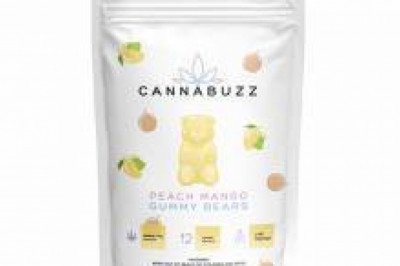 CannaBuzz Peach Mango THC Gummy Bears 300mg