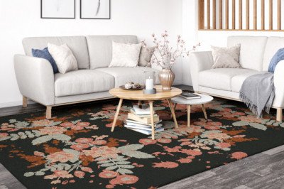 Custom area rugs with borders