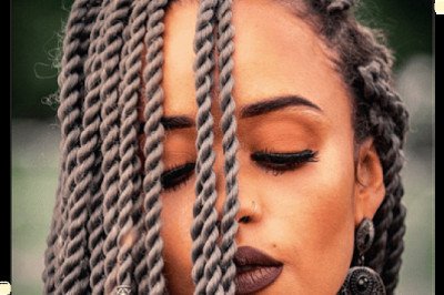 African Hair Style with Perfect Box Braids in San Diego