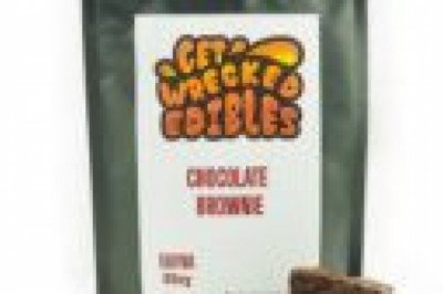 GET WRECKED EDIBLES – CHOCOLATE BROWNIE 100MG THC SATIVA