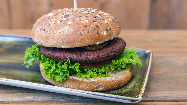 A meat substitute that is high in fiber and low in saturated fat